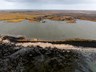 Sjór þakti brautir á Kirkjubólsvelli